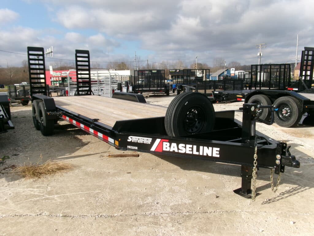 2025 Baseline HEQ208 82"x22' 16k Equipment Trailer with Flip-Knee Ramps Stock #291838 - Spencer Trailers