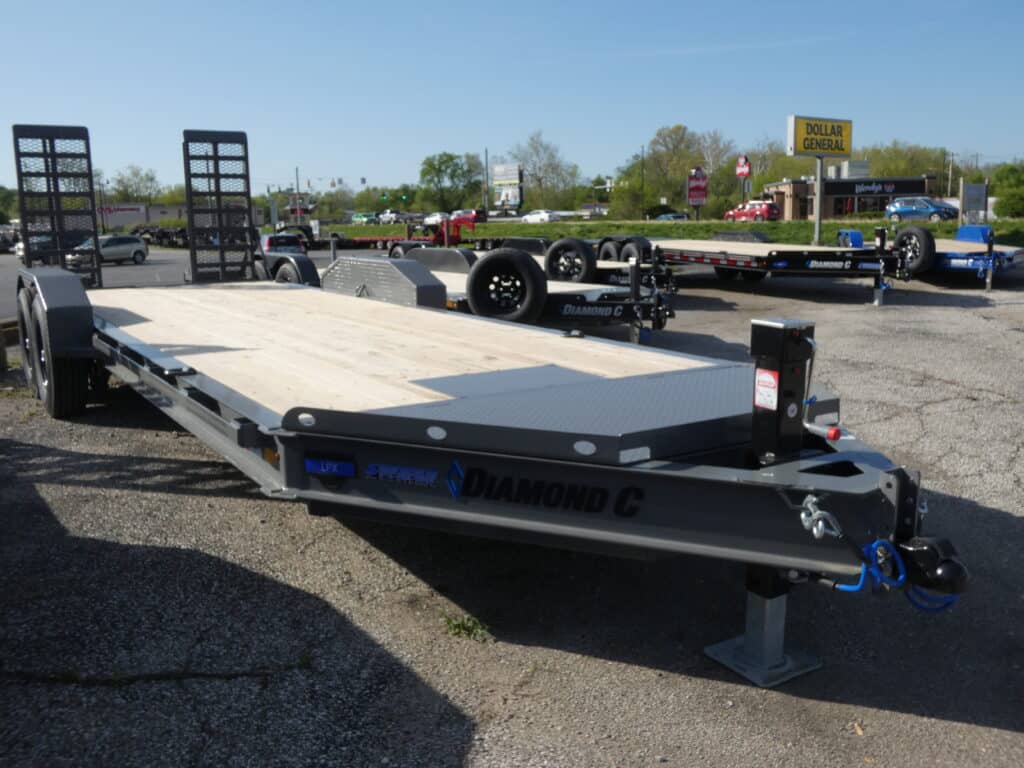 2025 Diamond C LPX207 82"x 22' 14.9k Equipment Trailer With HD Flip-Knee Ramps Stock #298198 - Spencer Trailers
