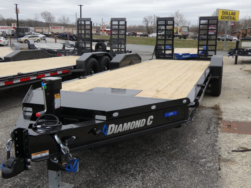 2025 Diamond C LPX207 82"x 22' 14.9k Equipment Trailer With HD Flip-Knee Ramps Stock #298201 - Spencer Trailers