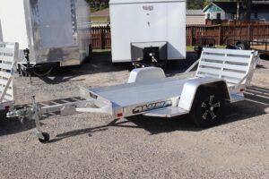 4.5x8 Aluminum Utility Trailer with 4 Stake Pockets