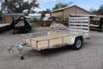 6x12 Aluminum Tube Top Utility Trailer with Stake Pockets
