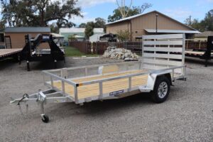 6x12 Aluminum Tube Top Utility Trailer with Stake Pockets