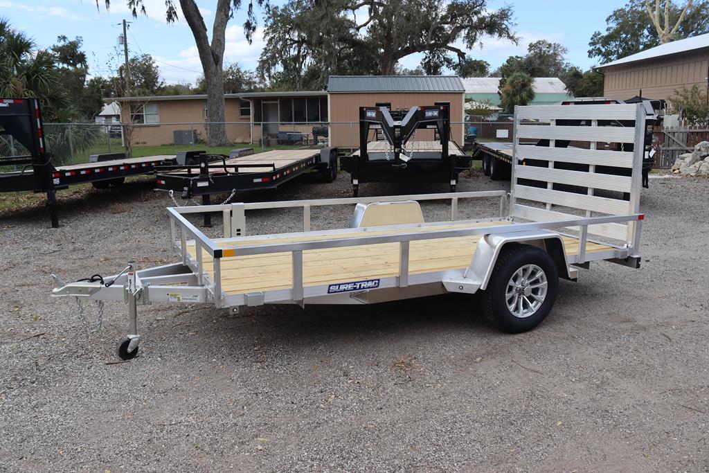 6x12 Aluminum Tube Top Utility Trailers with a Wood Deck