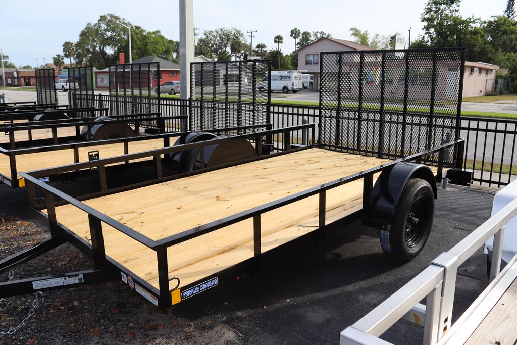 6x12 Steel Open Utility Trailer with 4 Tie Down Loops