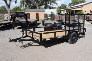 6x12 Tube Top Utility Trailer With Rear Ramp