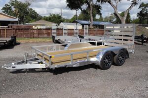 7 X 14 Aluminum Tube Top Utility Trailer with a 2k Jack