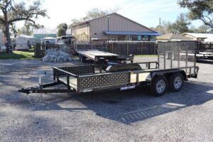 7x16 Tube Top ATV Utility Trailer with Side Ramps