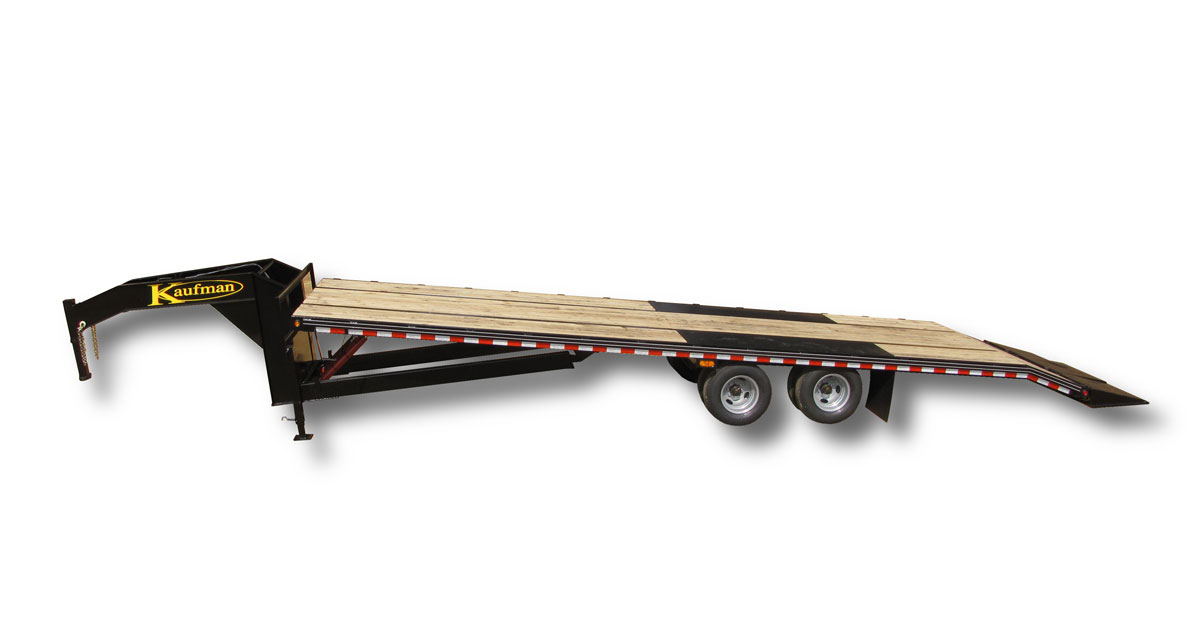 Deluxe 25,000 GVWR Flatbed Tilt Gooseneck Trailer – Two 12K