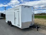 Homesteader 8.5 x 16 V-Nose Enclosed Car Hauler - Ramp Door