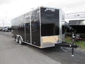 Homesteader 8.5 x 18 V-Nose Enclosed Car Hauler - Extended Tongue