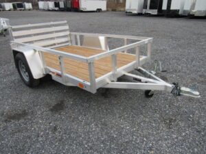 Sport Haven 5×8 Aluminum Utility Trailer - Bi-Fold Ramp Gate