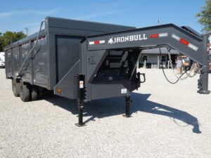 USED 2025 Norstar Ironbull 8'x 20' 24.9k Gooseneck Dump Trailer Stock #905247 - Spencer Trailers