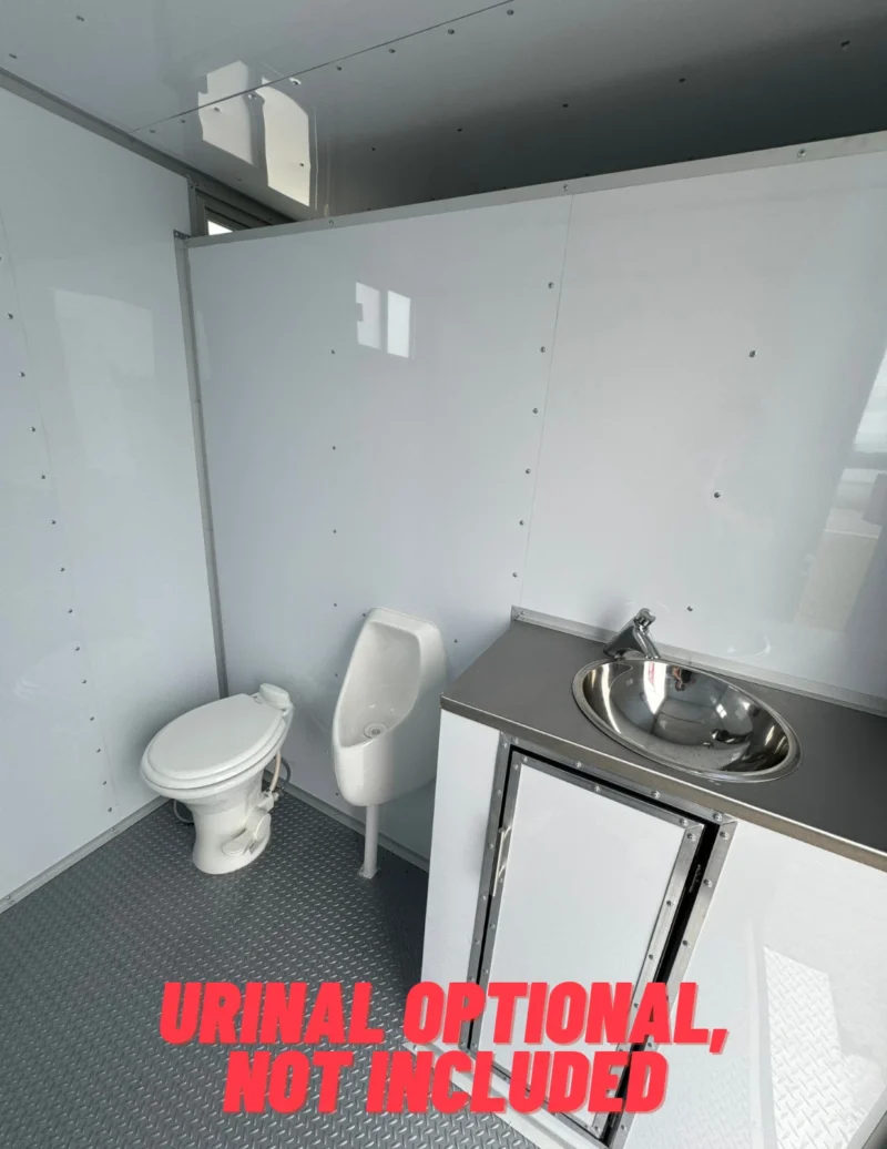 3 Station Portable Restroom Trailer 7' x 20' Unisex - Image 7