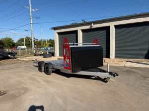 New 2026 Futura 7 x 16 Aluminum Lowering Car 7k Trailer