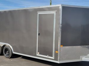 8.5X20 ALUMINUM CAR HAULER WITH SM ESCAPE DOOR