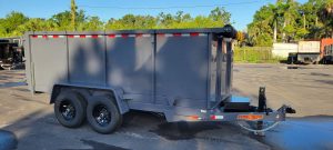  Down to earth d2e 7x14x4 grey dump trailer